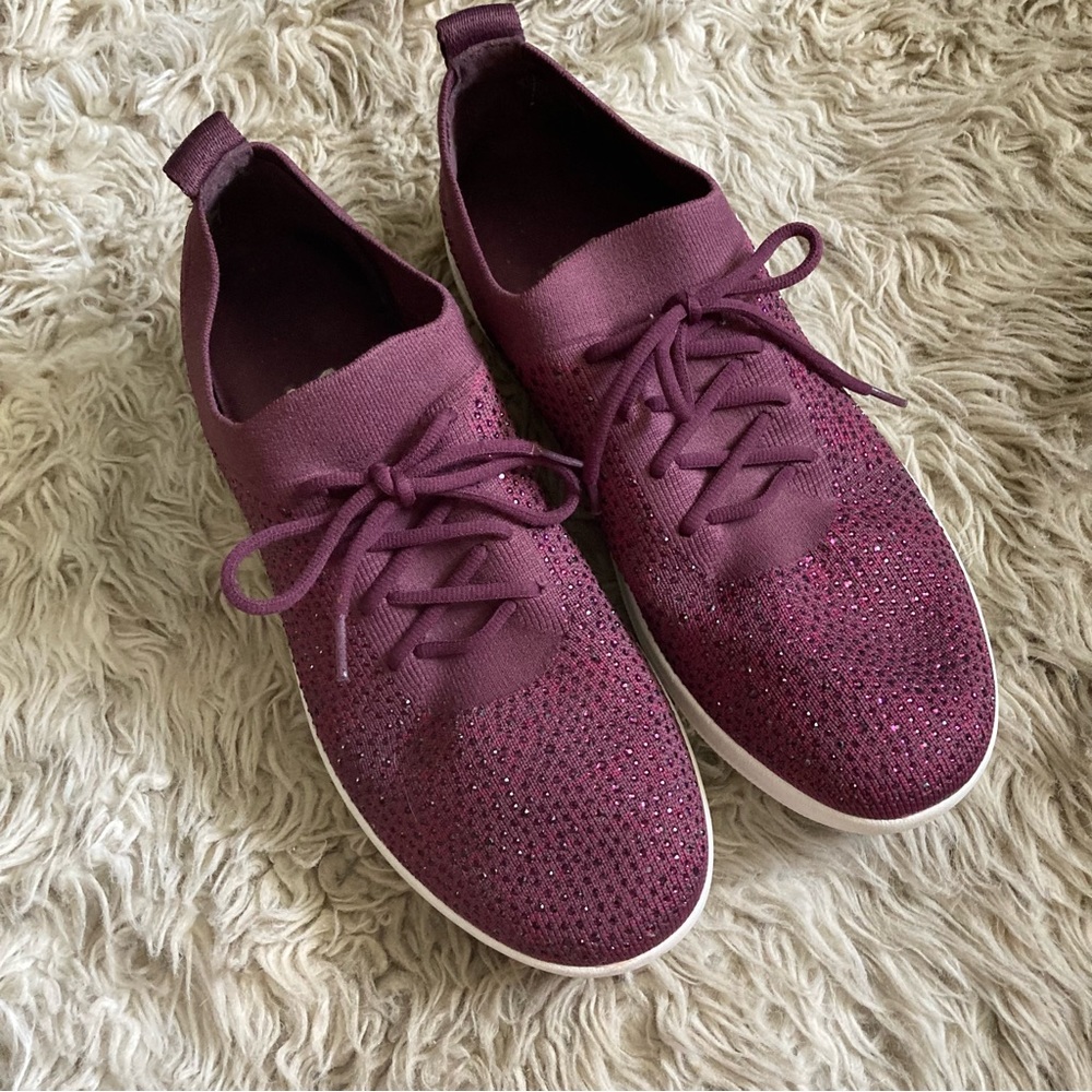 Fitflop F-Sporty, Uberknit sneakers maroon burgundy womens 11. Super comfy. - Picture 2 of 8